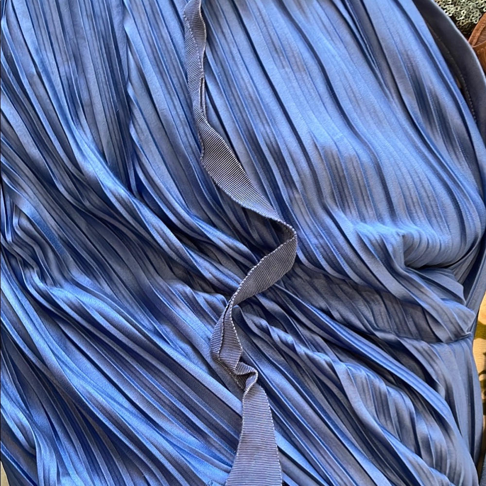Atlein Collective Navy Plisse Midi Dress, S - Picture 13 of 14